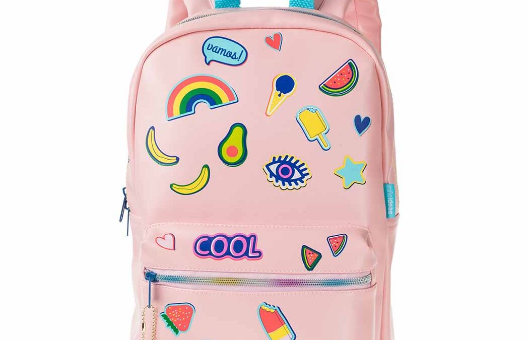 Girl Kid PVC Backpack Summer Colorful DigitaI illustration Textile Design