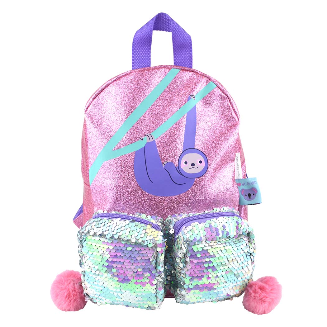 girl glitter pvc backpack