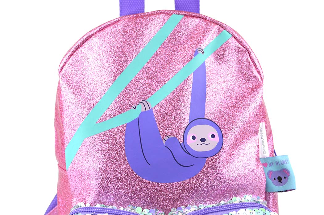 sequins glitter backpack animal illustration kid