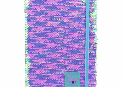 Reversible Sequins Fashion Notebook Glitter Kid Teen Pink Purple Lilac