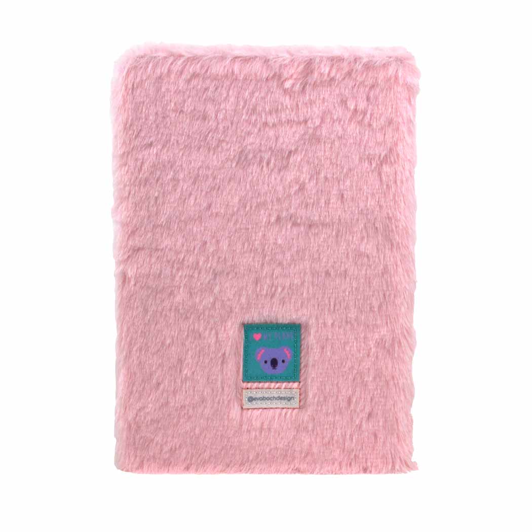 fashion notebook fluffy pink